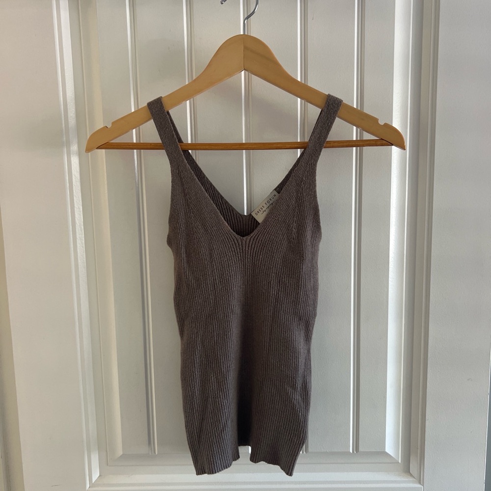 Grey Knit Tank Top